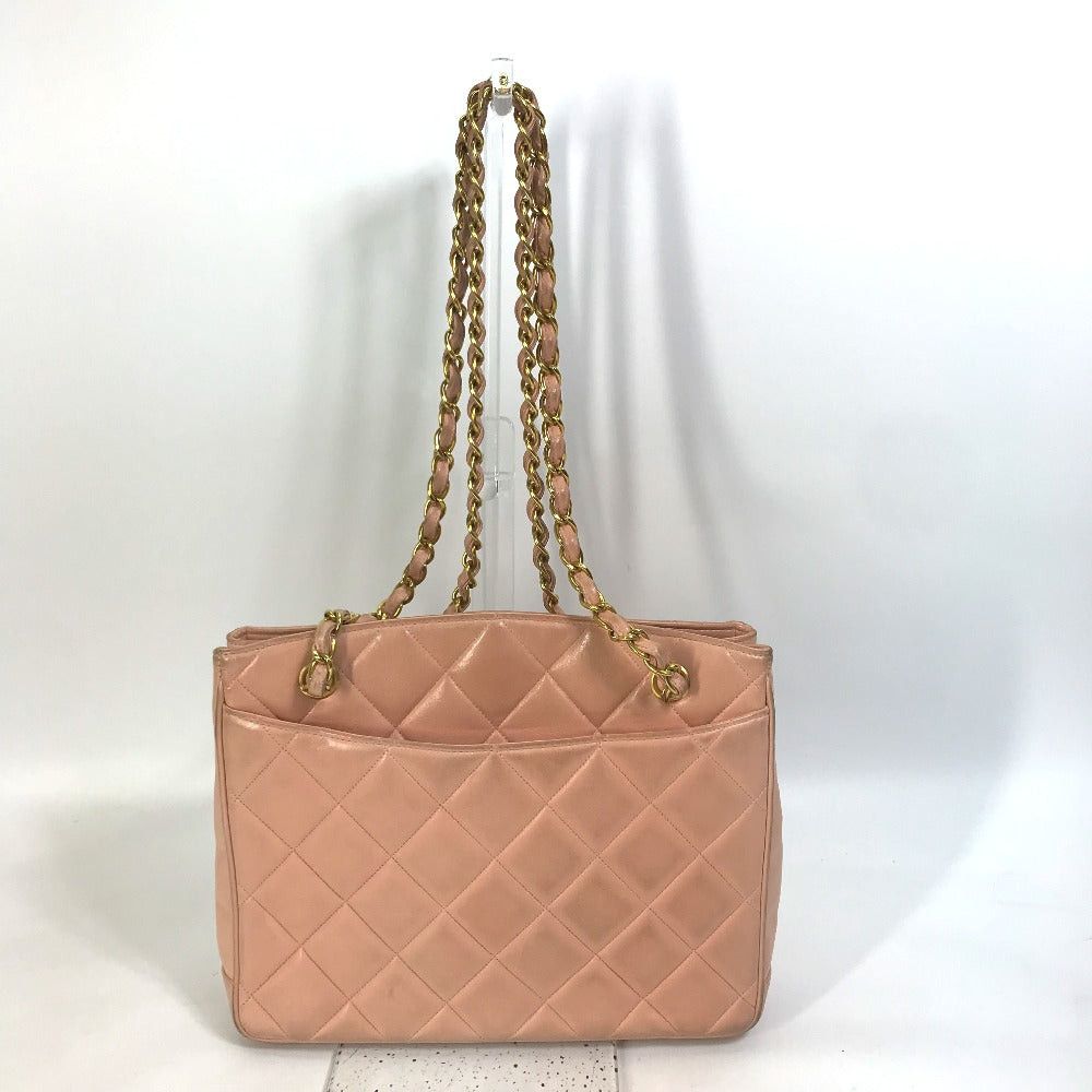 Chanel Chanel Cc Coma Mark Shawl Matelasse Briefcase Chain Bag Tote Shoulder Lambskin Women Pink Size ONE SIZE - 2 Thumbnail