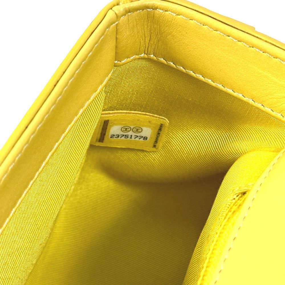 Chanel Cc Coma Mark Stitches Matelasse Chain Double Handbag Diagonal Hanging (E.G. Of A Rocket) Shoulder Bag Calfskin Women Yellowish