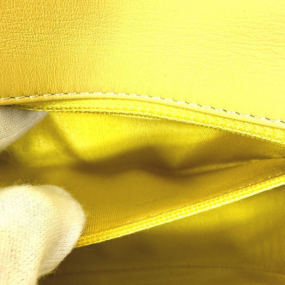 Chanel Cc Coma Mark Stitches Matelasse Chain Double Handbag Diagonal Hanging (E.G. Of A Rocket) Shoulder Bag Calfskin Women Yellowish