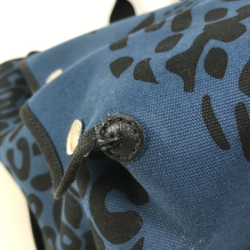 Hermes Hermes Shoulder Bag Shawl Leopard Fur Panther (Panthera Pardus) Beach Tote Canvas Women Navy Size ONE SIZE - 7 Thumbnail