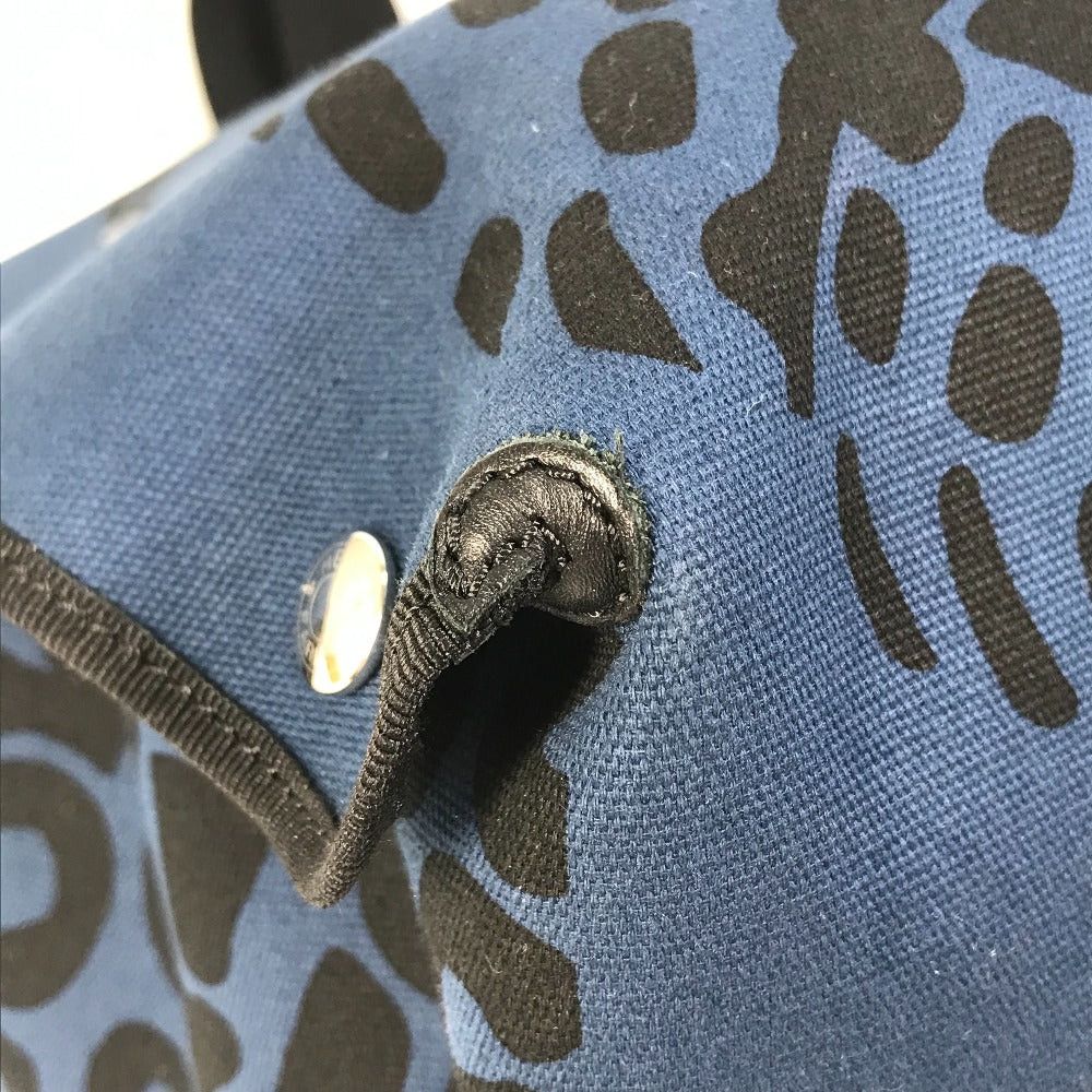 Hermes Hermes Shoulder Bag Shawl Leopard Fur Panther (Panthera Pardus) Beach Tote Canvas Women Navy Size ONE SIZE - 6 Thumbnail