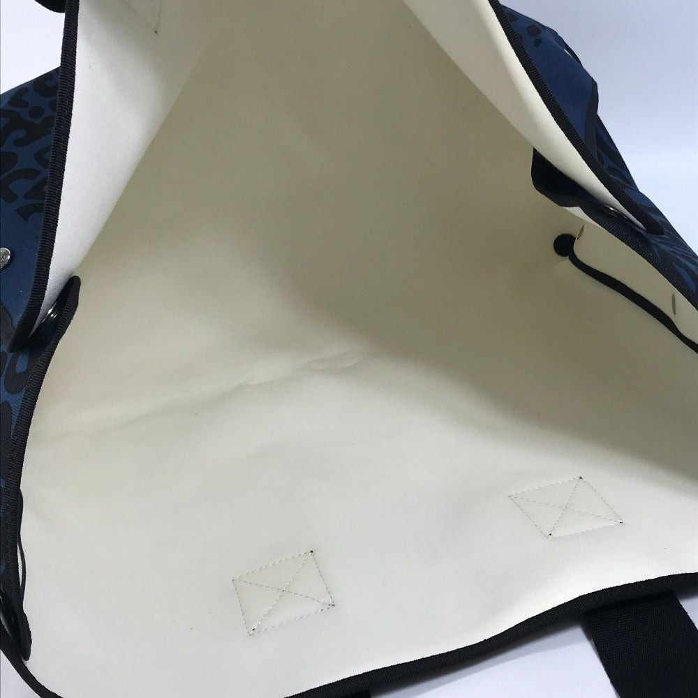 Hermes Hermes Shoulder Bag Shawl Leopard Fur Panther (Panthera Pardus) Beach Tote Canvas Women Navy Size ONE SIZE - 11 Thumbnail