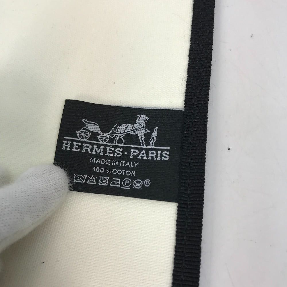 Hermes Hermes Shoulder Bag Shawl Leopard Fur Panther (Panthera Pardus) Beach Tote Canvas Women Navy Size ONE SIZE - 13 Thumbnail
