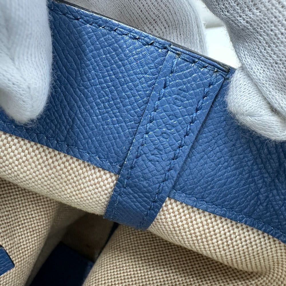 Hermes Maxi Box Hippo 30 Handbag Tote Bag Epson Women Griscaille Blue Agat