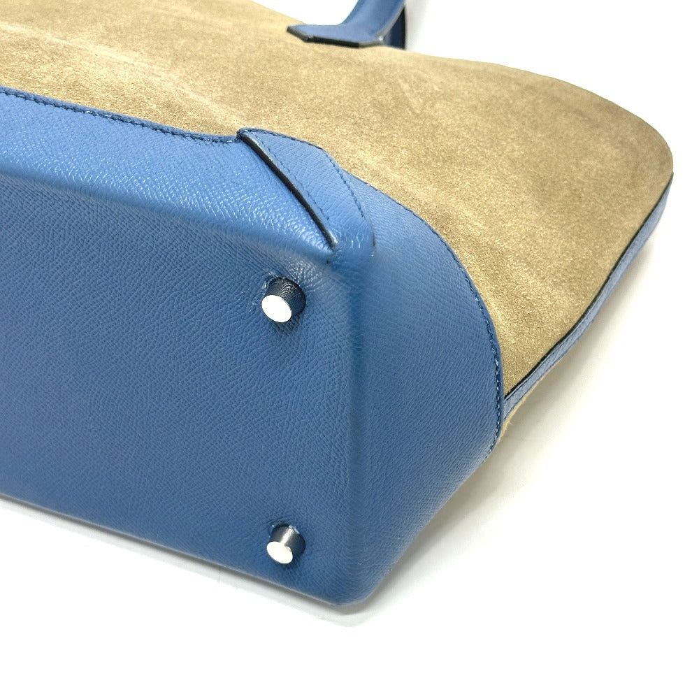 Hermes Maxi Box Hippo 30 Handbag Tote Bag Epson Women Griscaille Blue Agat