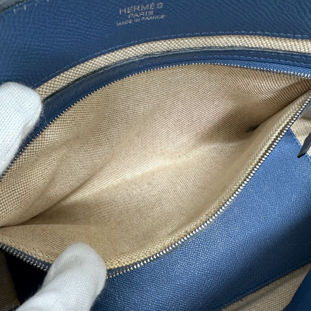Hermes Maxi Box Hippo 30 Handbag Tote Bag Epson Women Griscaille Blue Agat
