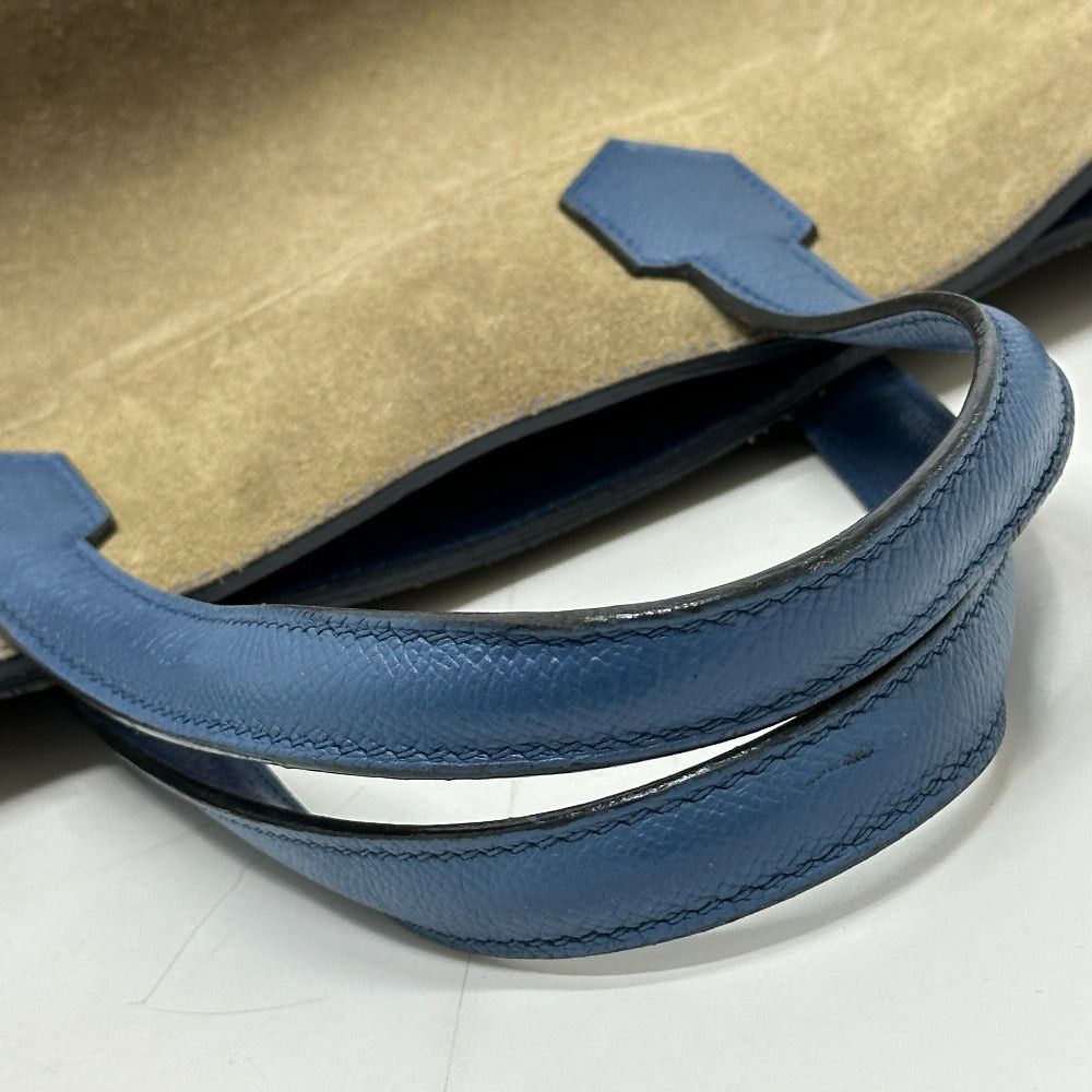 Hermes Maxi Box Hippo 30 Handbag Tote Bag Epson Women Griscaille Blue Agat