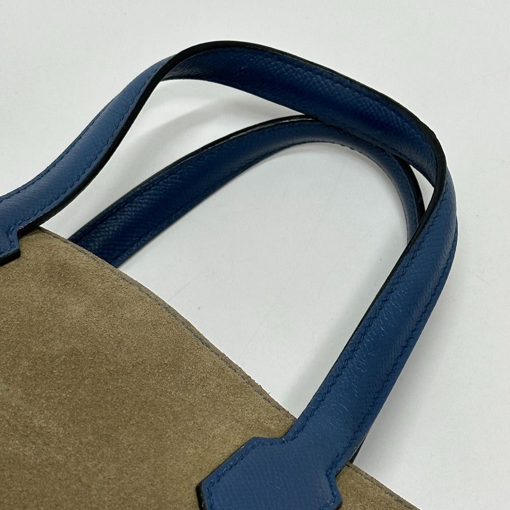 Hermes Maxi Box Hippo 30 Handbag Tote Bag Epson Women Griscaille Blue Agat
