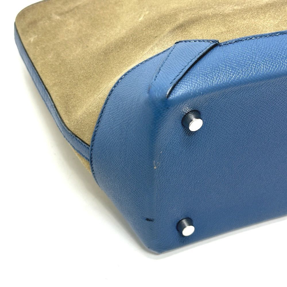 Hermes Maxi Box Hippo 30 Handbag Tote Bag Epson Women Griscaille Blue Agat
