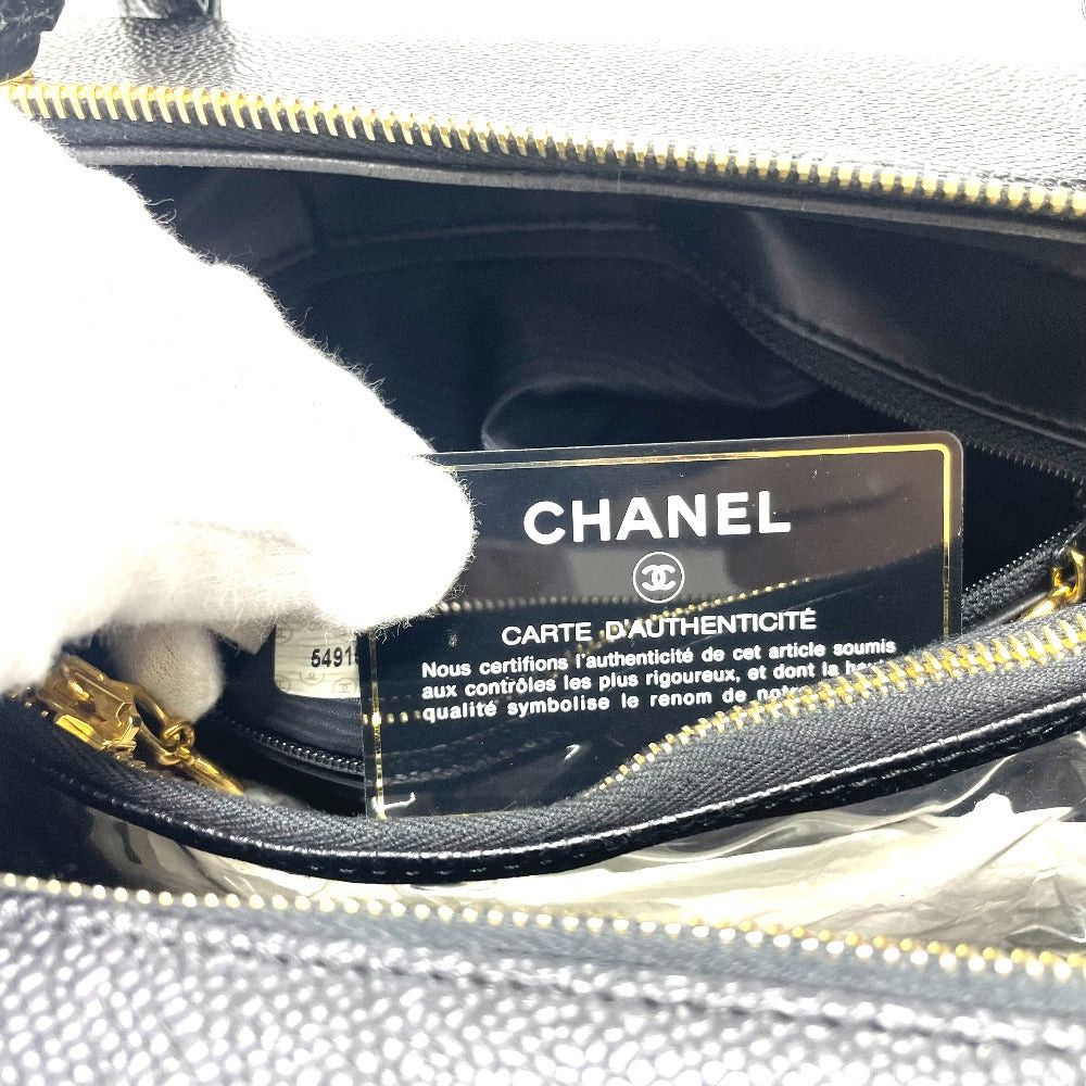 Chanel Chanel Coma Mark Vanity Bag Decacco 2 Way Shoulder Briefcase Handbag Caviar Skin Women Black Size ONE SIZE - 7 Thumbnail