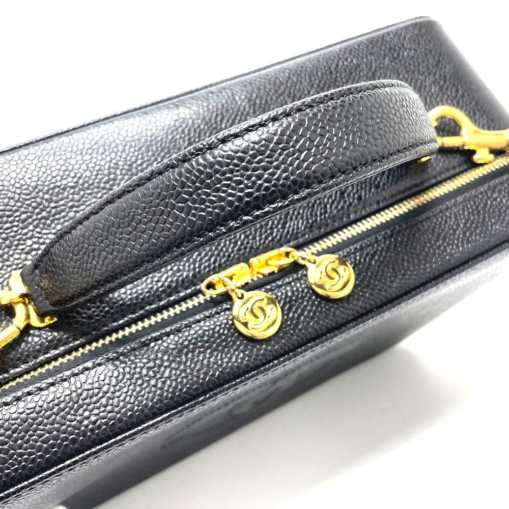 Chanel Chanel Coma Mark Vanity Bag Decacco 2 Way Shoulder Briefcase Handbag Caviar Skin Women Black Size ONE SIZE - 6 Thumbnail