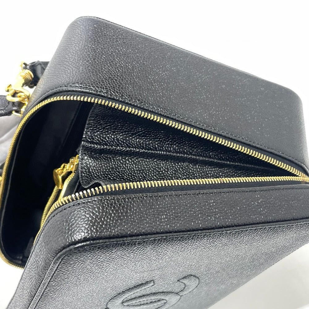 Chanel Chanel Coma Mark Vanity Bag Decacco 2 Way Shoulder Briefcase Handbag Caviar Skin Women Black Size ONE SIZE - 12 Thumbnail