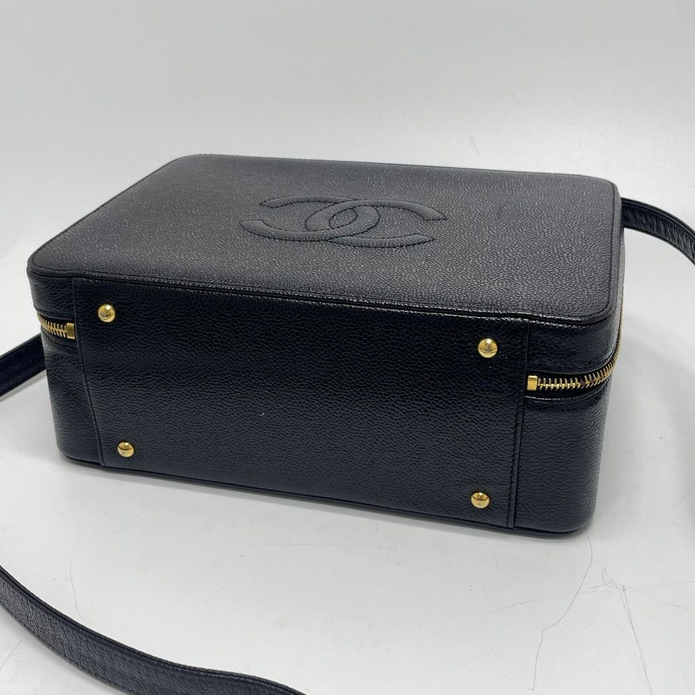 Chanel Chanel Coma Mark Vanity Bag Decacco 2 Way Shoulder Briefcase Handbag Caviar Skin Women Black Size ONE SIZE - 4 Thumbnail