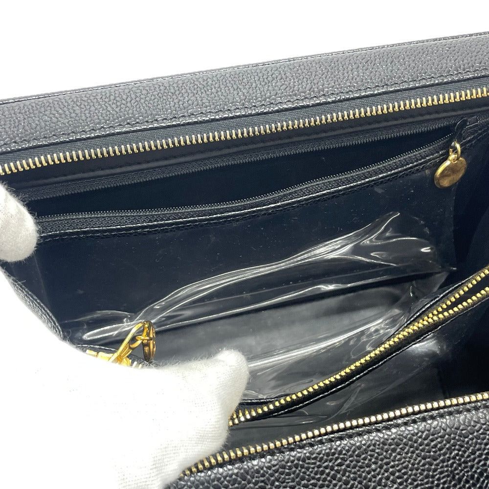 Chanel Chanel Coma Mark Vanity Bag Decacco 2 Way Shoulder Briefcase Handbag Caviar Skin Women Black Size ONE SIZE - 10 Thumbnail