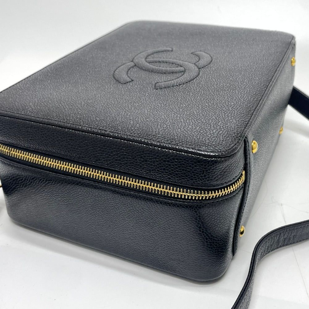 Chanel Chanel Coma Mark Vanity Bag Decacco 2 Way Shoulder Briefcase Handbag Caviar Skin Women Black Size ONE SIZE - 3 Thumbnail