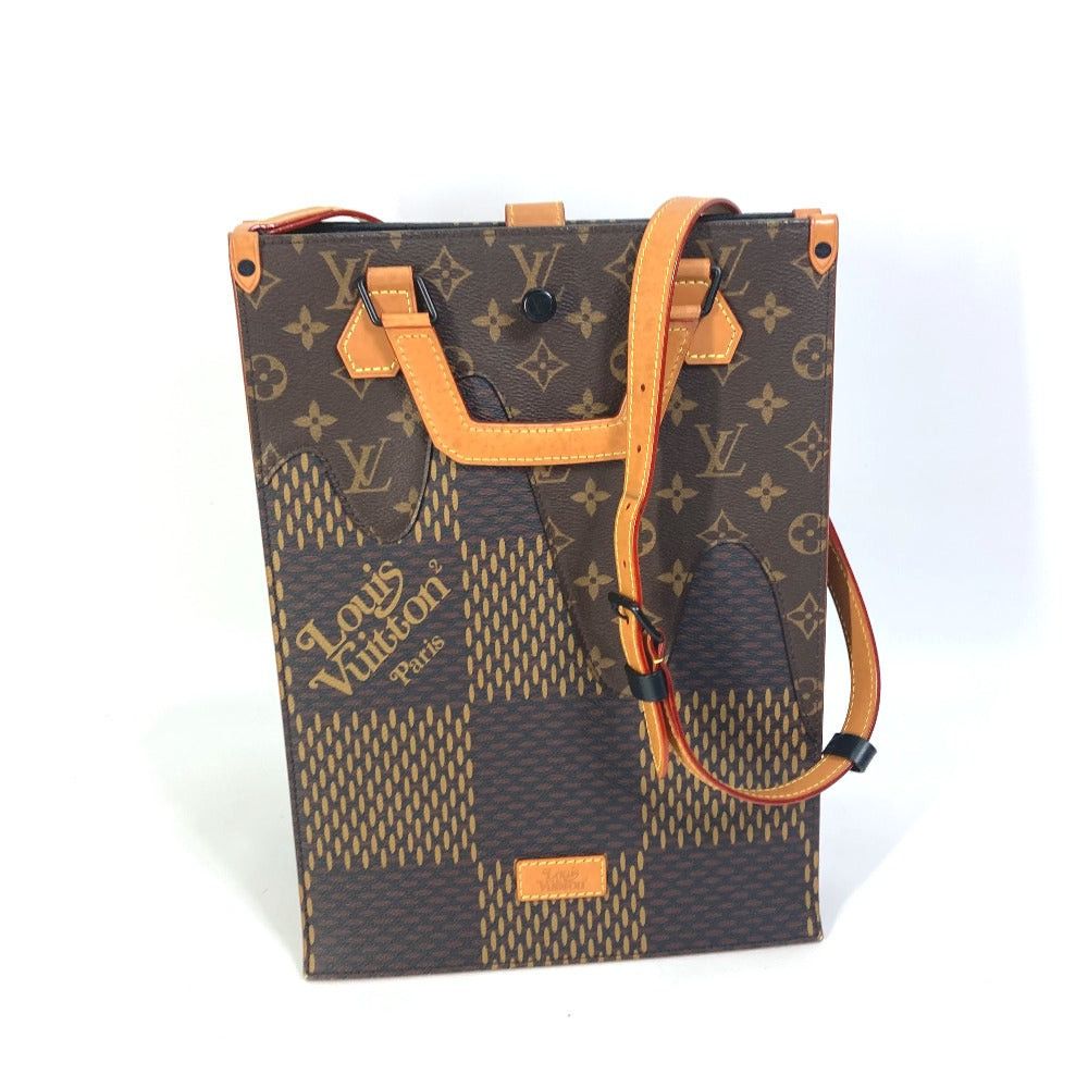 Louis Vuitton Louis Vuitton N40355 Damier Giant Nigo Collaboration Mini Tote Briefcase Double Shoulder Bag Diagonal Hanging (E.G. Of A Rocket) Canvas Men Brown Size ONE SIZE - 14 Thumbnail