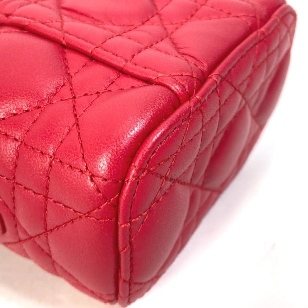 Dior Dior S0918Onmj Lady Microvanity Canape Double Shoulder Bag Handbag Vanity Leather Women Reddish Size ONE SIZE - 9 Thumbnail