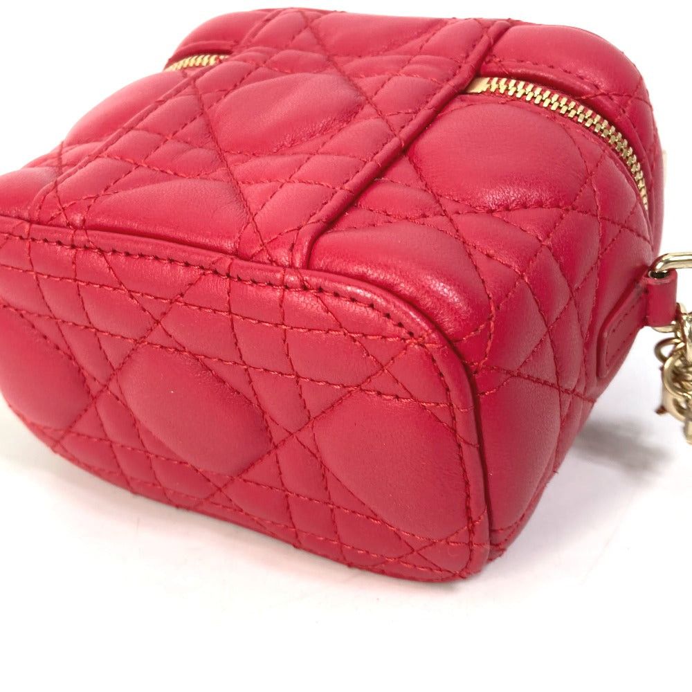 Dior Dior S0918Onmj Lady Microvanity Canape Double Shoulder Bag Handbag Vanity Leather Women Reddish Size ONE SIZE - 10 Thumbnail
