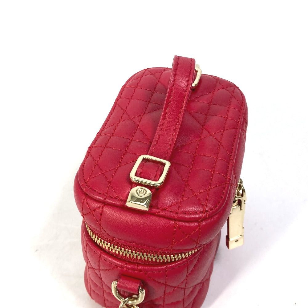 Dior Dior S0918Onmj Lady Microvanity Canape Double Shoulder Bag Handbag Vanity Leather Women Reddish Size ONE SIZE - 8 Thumbnail