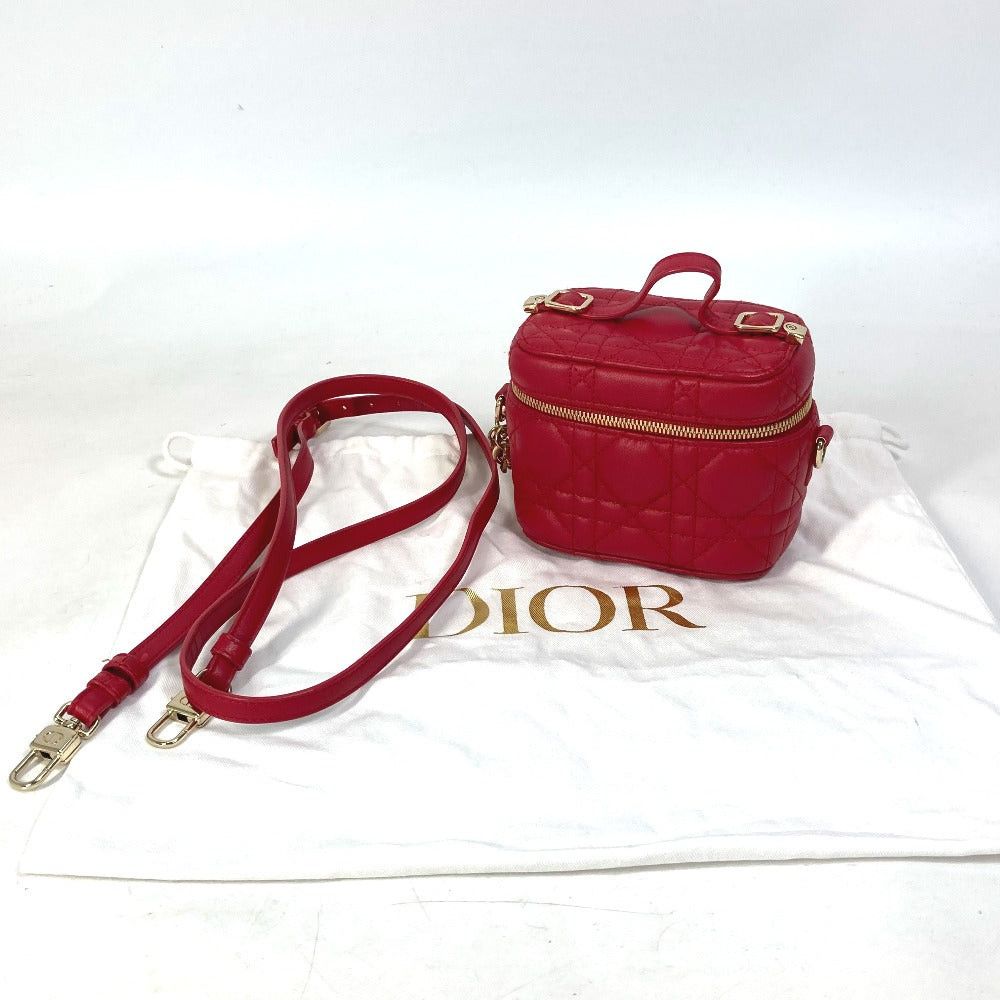 Dior Dior S0918Onmj Lady Microvanity Canape Double Shoulder Bag Handbag Vanity Leather Women Reddish Size ONE SIZE - 14 Thumbnail