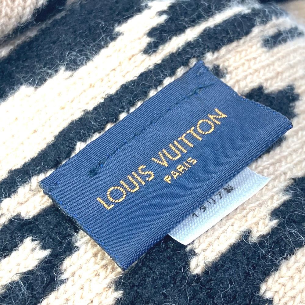 Louis Vuitton Louis Vuitton M74049 Leopard Fur Panther Print (Design) Snood Lv Leogram Sequin Scarf Wool Women Brown Size ONE SIZE - 7 Thumbnail