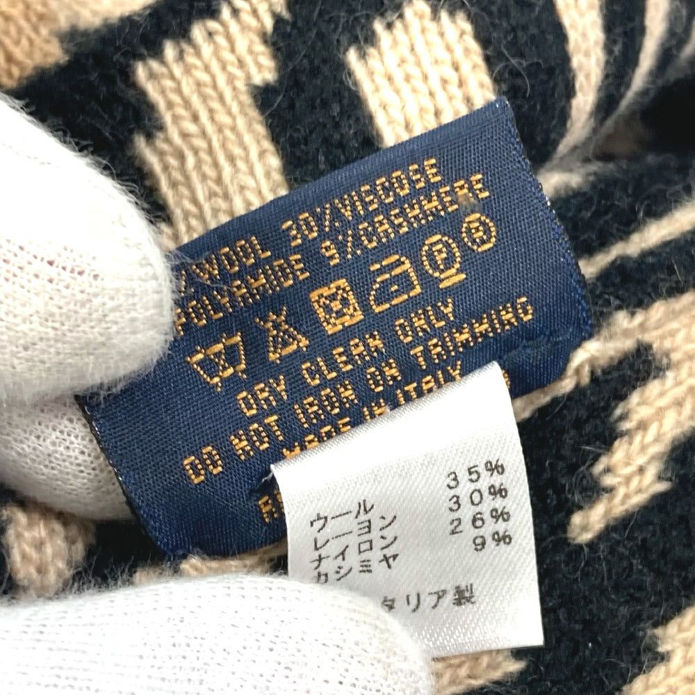 Louis Vuitton Louis Vuitton M74049 Leopard Fur Panther Print (Design) Snood Lv Leogram Sequin Scarf Wool Women Brown Size ONE SIZE - 8 Thumbnail
