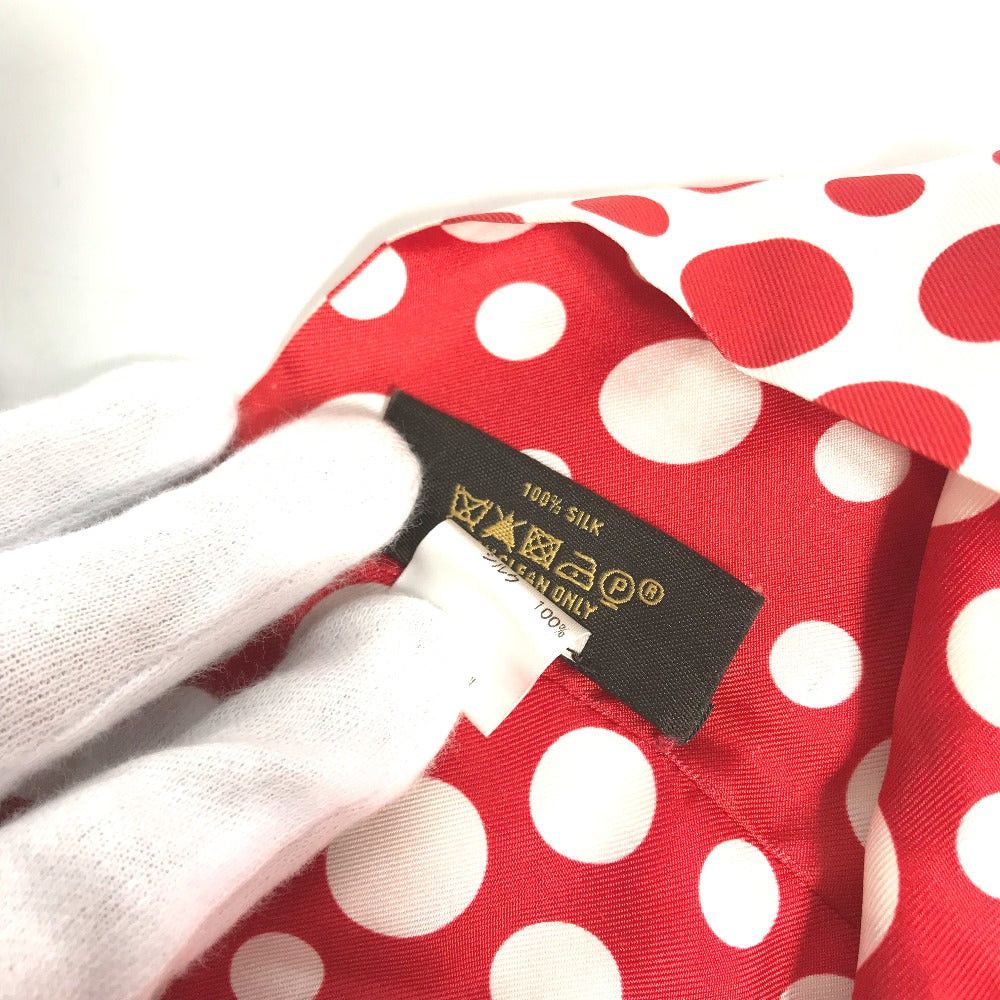 Louis Vuitton Louis Vuitton M74623 Yayoi Kusama Collaboration Snood Dot Infinity Scarf Silk Women Red Size ONE SIZE - 7 Thumbnail