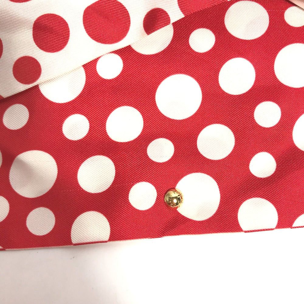 Louis Vuitton Louis Vuitton M74623 Yayoi Kusama Collaboration Snood Dot Infinity Scarf Silk Women Red Size ONE SIZE - 3 Thumbnail