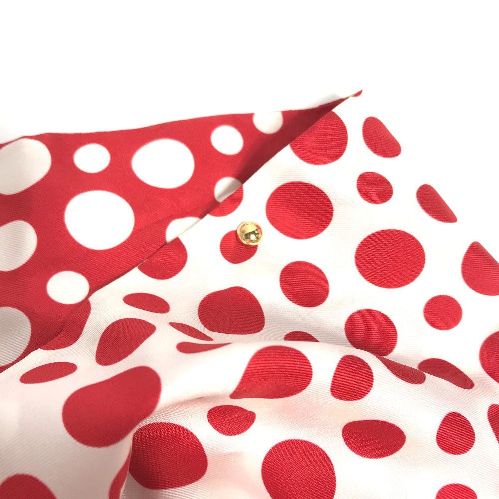 Louis Vuitton Louis Vuitton M74623 Yayoi Kusama Collaboration Snood Dot Infinity Scarf Silk Women Red Size ONE SIZE - 2 Thumbnail