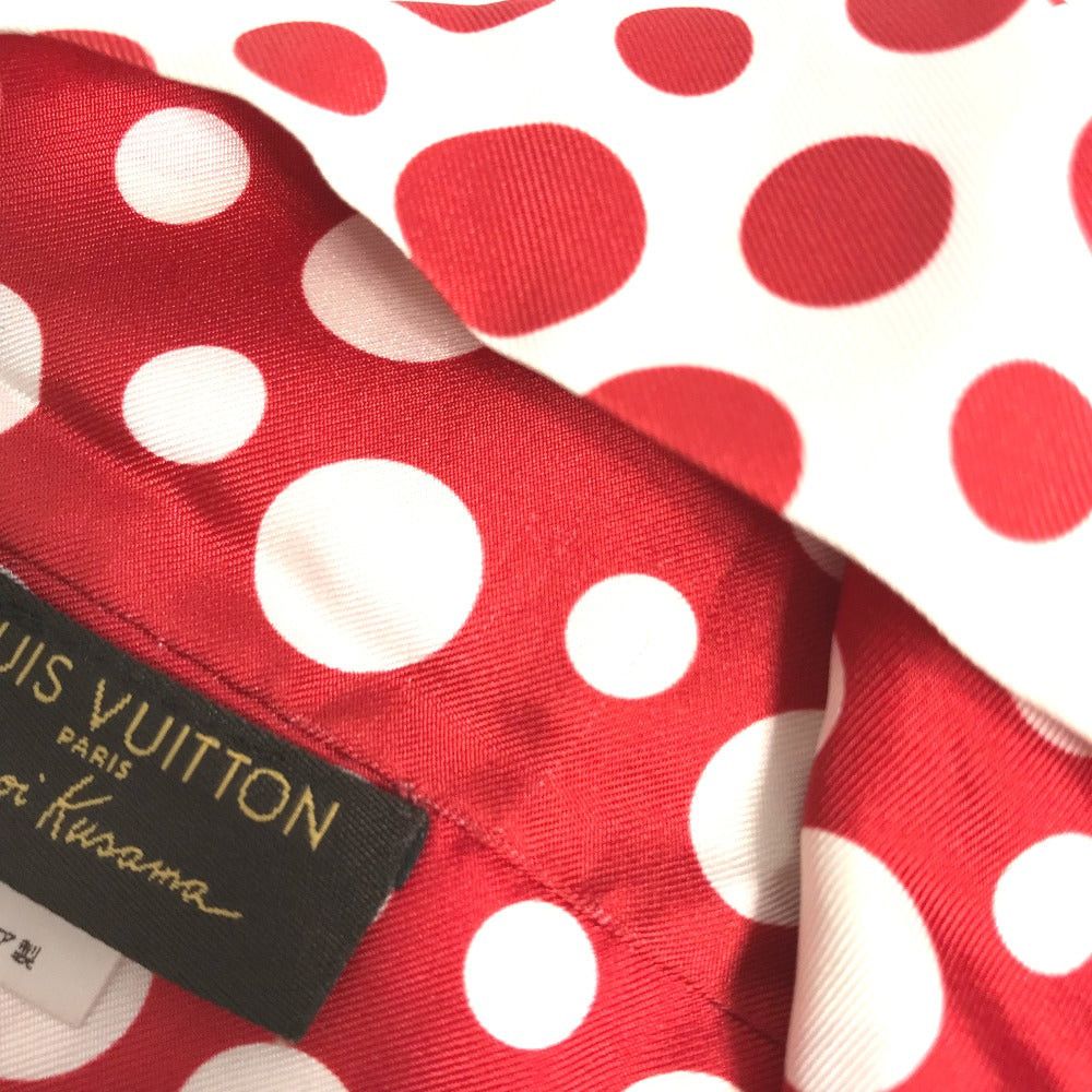 Louis Vuitton Louis Vuitton M74623 Yayoi Kusama Collaboration Snood Dot Infinity Scarf Silk Women Red Size ONE SIZE - 9 Thumbnail