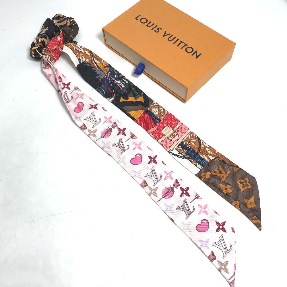 Louis Vuitton Louis Vuitton M76741 Li-Bon Ribbon Heart Be Mindful Hair Accessory Elastic Band Scrunchie Silk Women Pink Size ONE SIZE - 2 Thumbnail