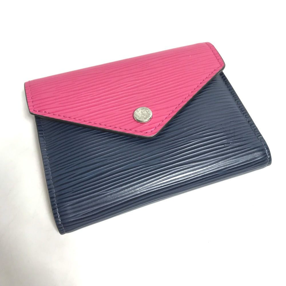 Louis Vuitton Louis Vuitton M62204 Epi Porte Foyle Victorine Bicolor Threefold Wallet Leather Women Andigo Blue And Pink Size ONE SIZE - 4 Thumbnail