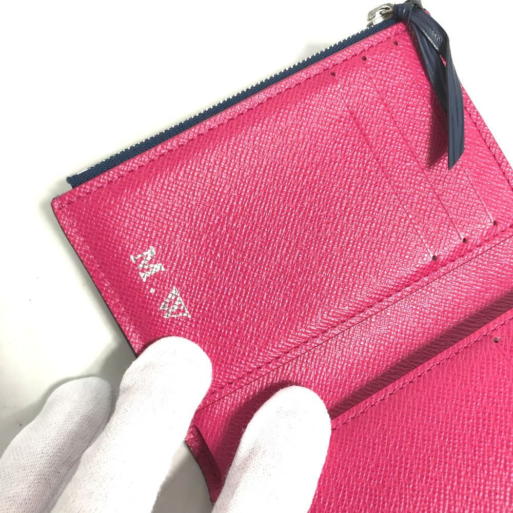 Louis Vuitton Louis Vuitton M62204 Epi Porte Foyle Victorine Bicolor Threefold Wallet Leather Women Andigo Blue And Pink Size ONE SIZE - 8 Thumbnail