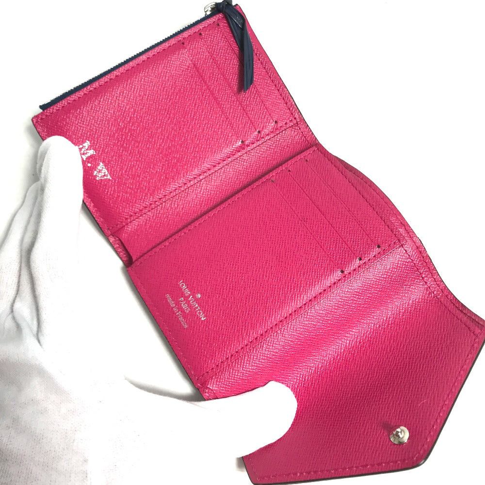 Louis Vuitton Louis Vuitton M62204 Epi Porte Foyle Victorine Bicolor Threefold Wallet Leather Women Andigo Blue And Pink Size ONE SIZE - 7 Thumbnail