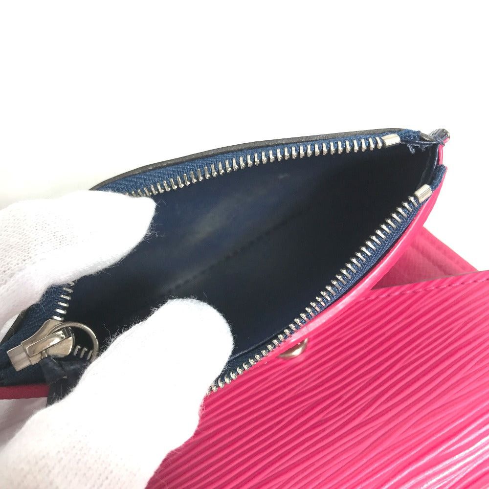 Louis Vuitton Louis Vuitton M62204 Epi Porte Foyle Victorine Bicolor Threefold Wallet Leather Women Andigo Blue And Pink Size ONE SIZE - 6 Thumbnail