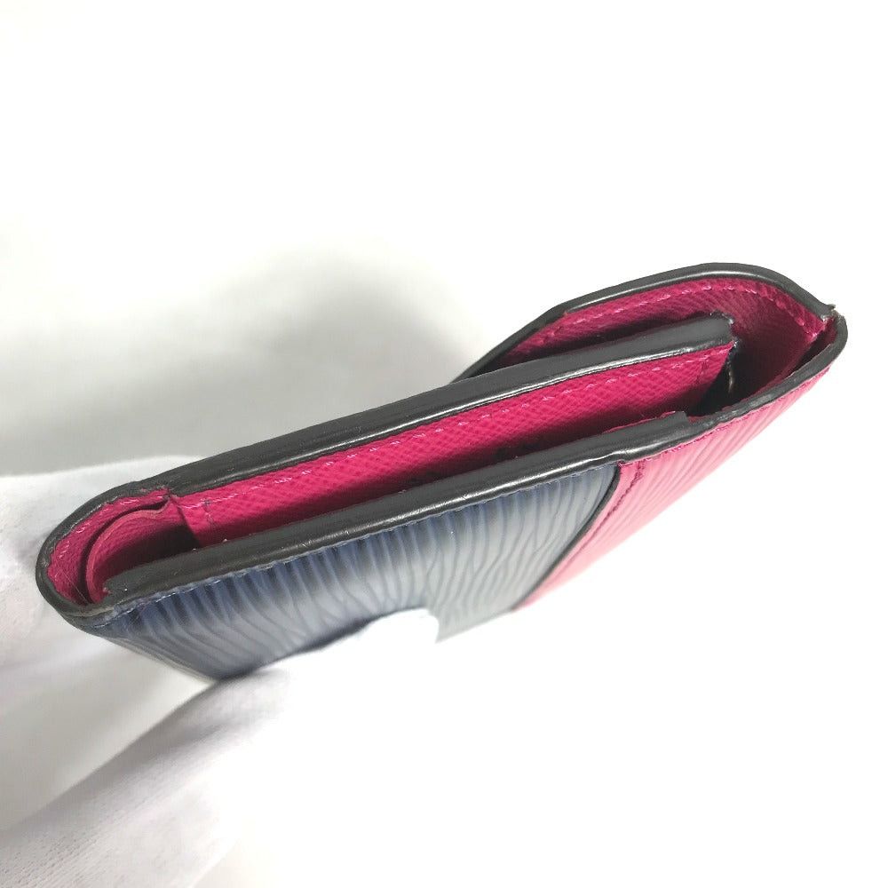 Louis Vuitton Louis Vuitton M62204 Epi Porte Foyle Victorine Bicolor Threefold Wallet Leather Women Andigo Blue And Pink Size ONE SIZE - 3 Thumbnail