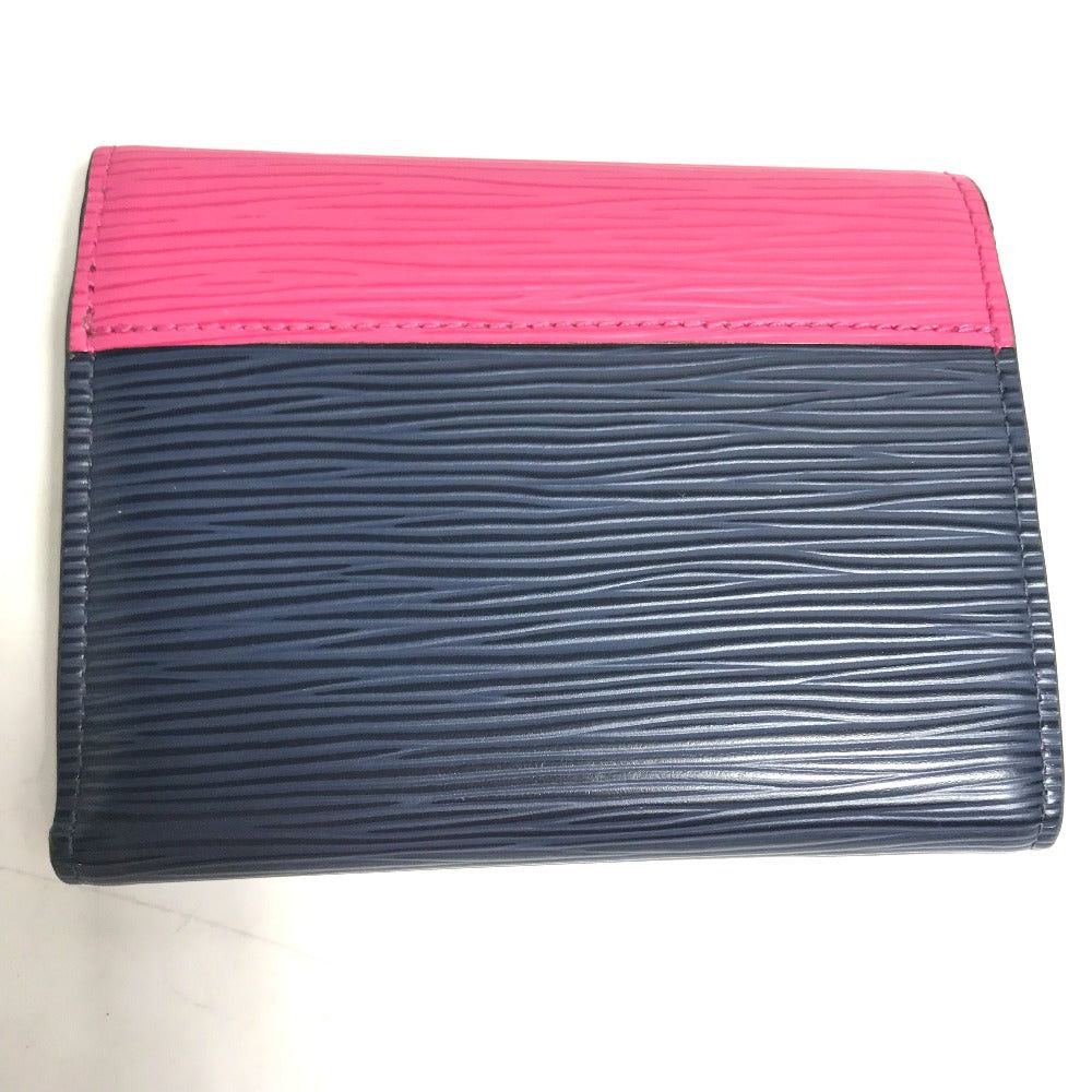 Louis Vuitton Louis Vuitton M62204 Epi Porte Foyle Victorine Bicolor Threefold Wallet Leather Women Andigo Blue And Pink Size ONE SIZE - 2 Thumbnail