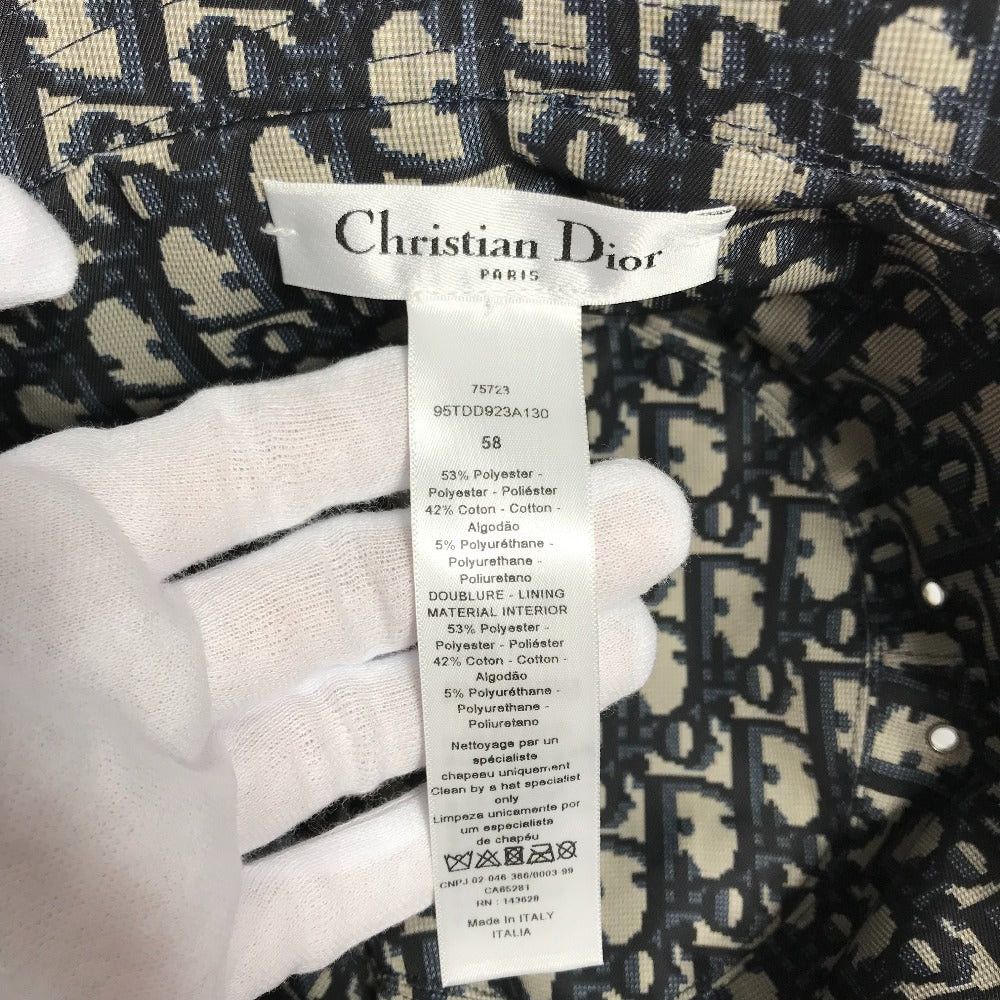 Dior Dior 95Tdd923A130 Oblique Teddy-D. Bob Hat Chapeau Bucket Polyester Women Navy Size ONE SIZE - 5 Thumbnail