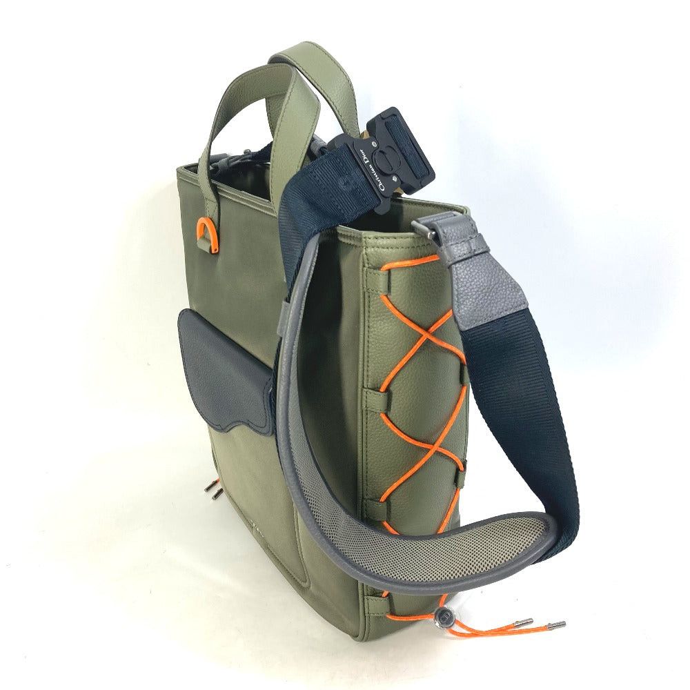Dior Dior 1Adsh198Usf Sacai Sakai Collaboration Saddle Double Shoulder Bag Briefcase Shawl Tote Nylon Men Khaki Size ONE SIZE - 4 Thumbnail
