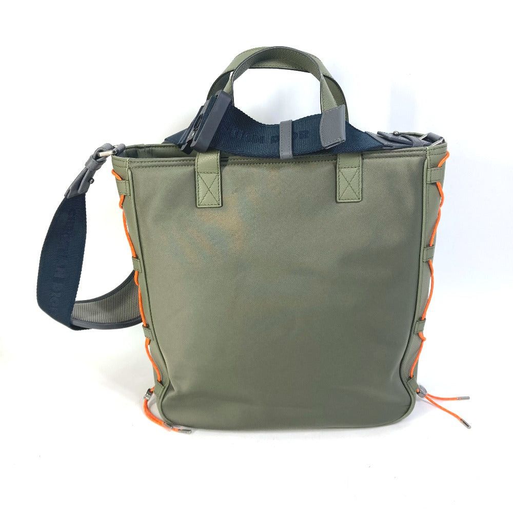 Dior Dior 1Adsh198Usf Sacai Sakai Collaboration Saddle Double Shoulder Bag Briefcase Shawl Tote Nylon Men Khaki Size ONE SIZE - 2 Thumbnail