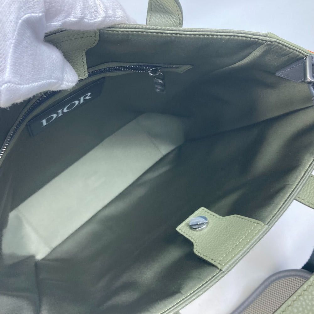 Dior Dior 1Adsh198Usf Sacai Sakai Collaboration Saddle Double Shoulder Bag Briefcase Shawl Tote Nylon Men Khaki Size ONE SIZE - 15 Thumbnail