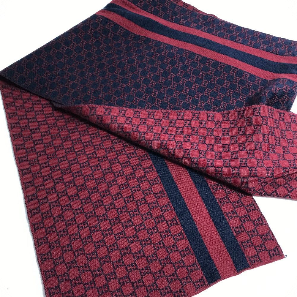 Gucci Gucci Gg Bicolor Scarf Wool Women Red Size ONE SIZE - 6 Thumbnail