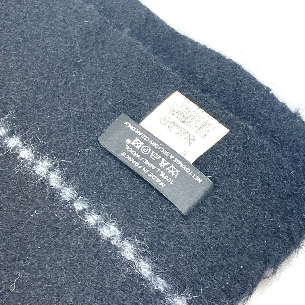 Hermes Hermes Mat Border Interior Lap Blanket Wool Women Blue Size ONE SIZE - 5 Thumbnail