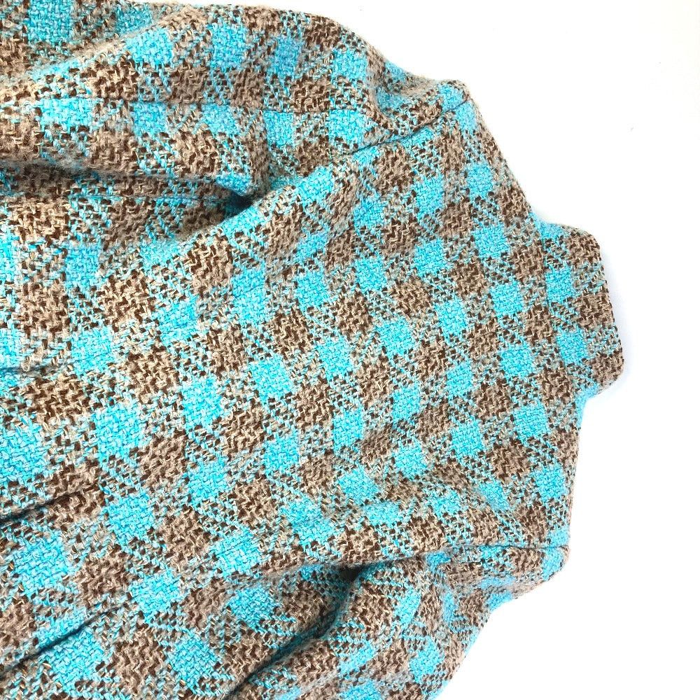 Chanel Chanel P73646 Coma Mark Cc Bijoux Rhinestone Button Mixed Tweed 22K Apparel (Clothing) Long Coat Wool Women Blue (Colour, Color) Size XS / US 0-2 / IT 36-38 - 12 Thumbnail