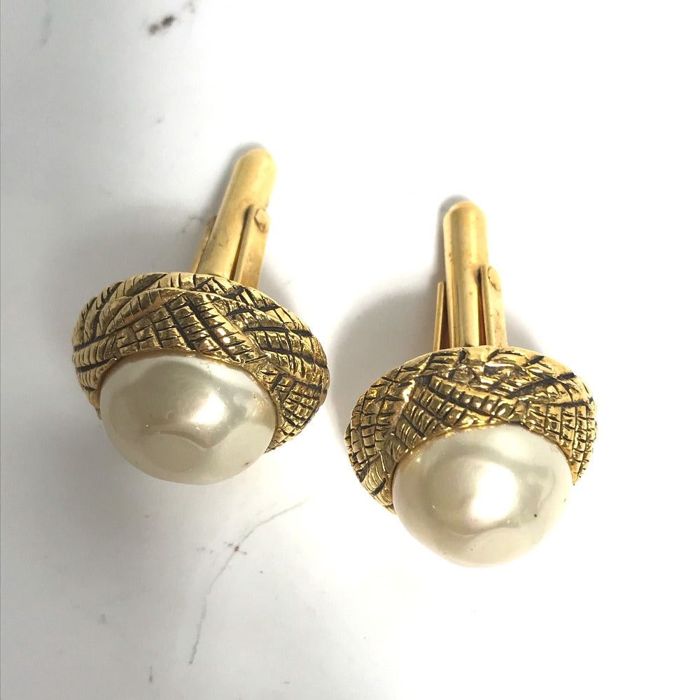 Chanel Chanel Faux Pearl Accessories Cuffs Metal Men Gold Size ONE SIZE - 2 Thumbnail