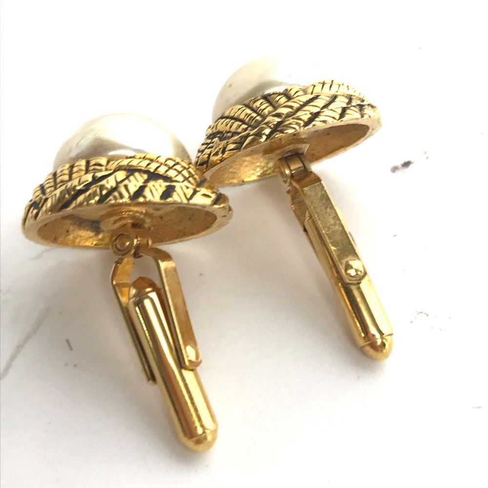 Chanel Chanel Faux Pearl Accessories Cuffs Metal Men Gold Size ONE SIZE - 3 Thumbnail