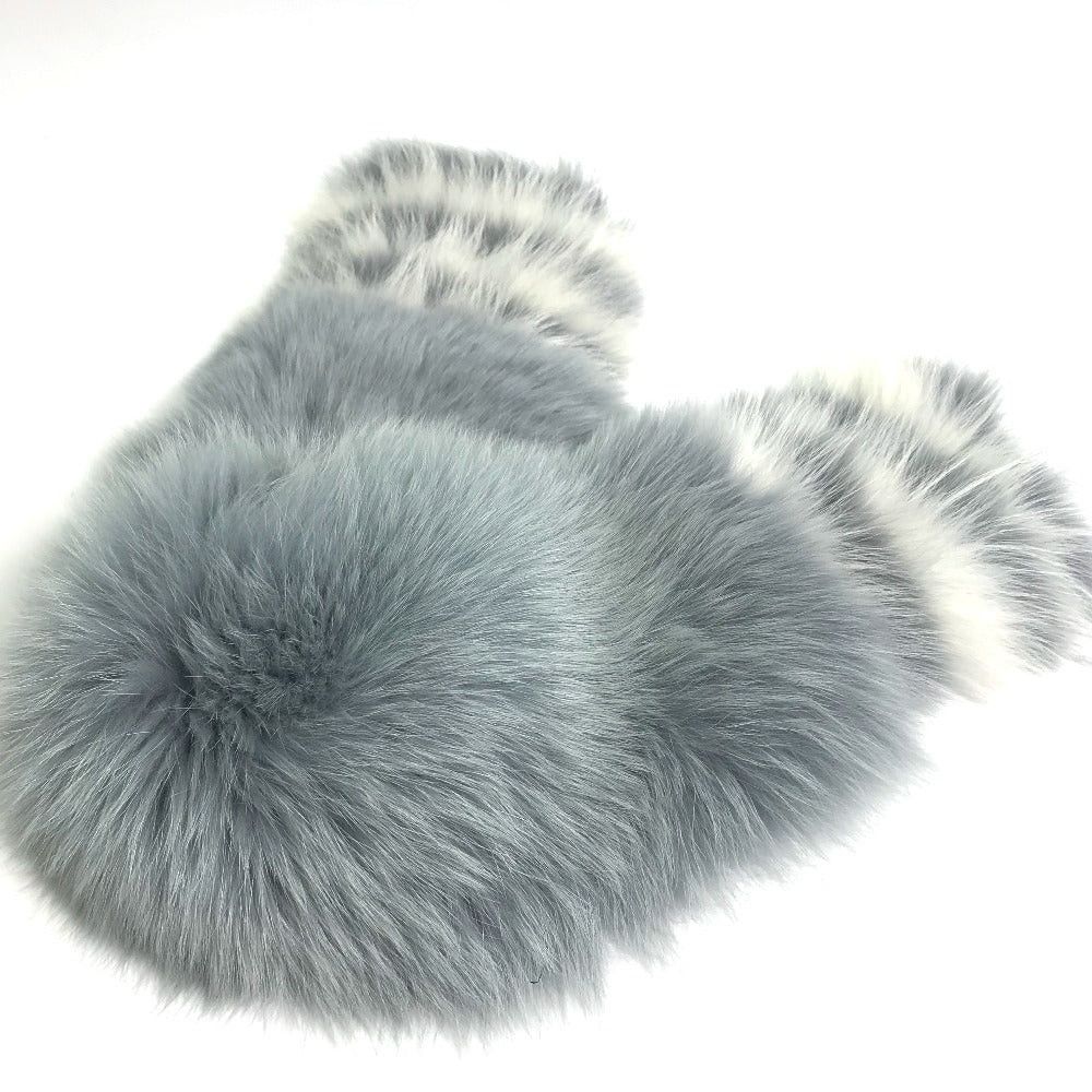 Fendi Fendi Fng426 Fur With Fastening Hook Tippet Snood Scarf Women Blue Size ONE SIZE - 12 Thumbnail