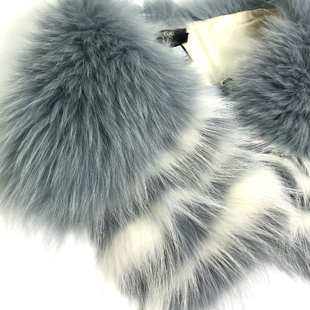Fendi Fendi Fng426 Fur With Fastening Hook Tippet Snood Scarf Women Blue Size ONE SIZE - 3 Thumbnail