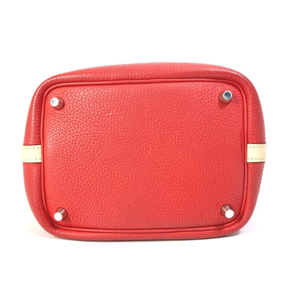 Hermes Hermes Bicolor Picotin Lock Pm Eclat Tote Bag Handbag Trillon Clemence Women Roughed Tomato Rose Eglantine Red Size ONE SIZE - 5 Thumbnail