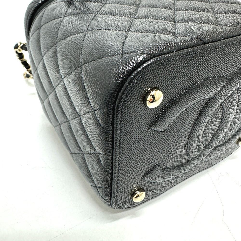 Chanel Chanel As2362 Coma Mark Cc Matelasse Double Chain Bag Shoulder Handbag Briefcase Vanity Caviar Skin Women Black Size ONE SIZE - 5 Thumbnail